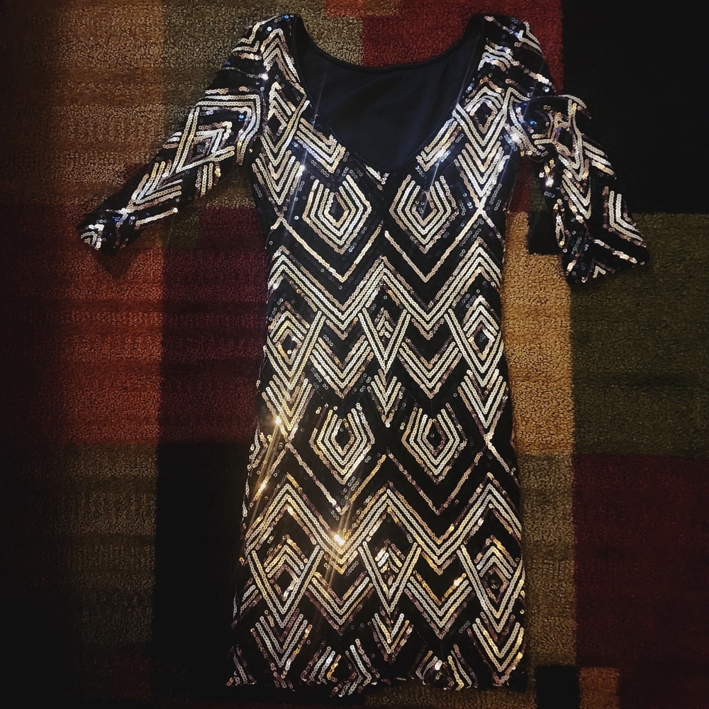 Small City Triangles Sequin Dress